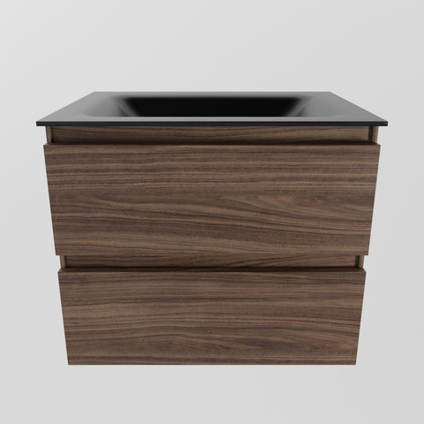 Mondiaz AIVY Ensemble de meuble - 60x45x50cm - 0 trous de robinet - 1 vasque Urban Solid surface - Centre - 2 tiroirs - avec miroir - Melamine Mocha SW892424
