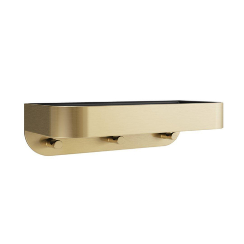 Crosswater ACCESSORY Douchemand Wandgemonteerd Zwarte Inzet - gecoat messing geborsteld (goud) SW928118