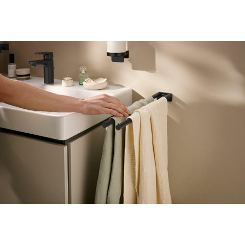 Hansgrohe AddStoris S 2-lids handdoekrek mat zwart SW1567151