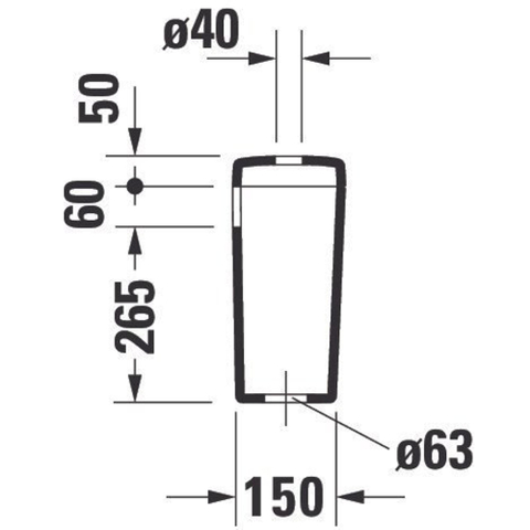 Duravit D-code Reservoir - 390x375x175mm - dualflush - met binnenwerk - wit 0315247