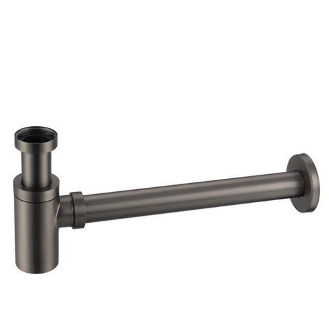 FugaFlow Eccelente Pietra ensemble de lavabo - 38x24x8cm - 1 trou de robinet - marbre - robinet de lavabo gunmetal - blanc SW1469173