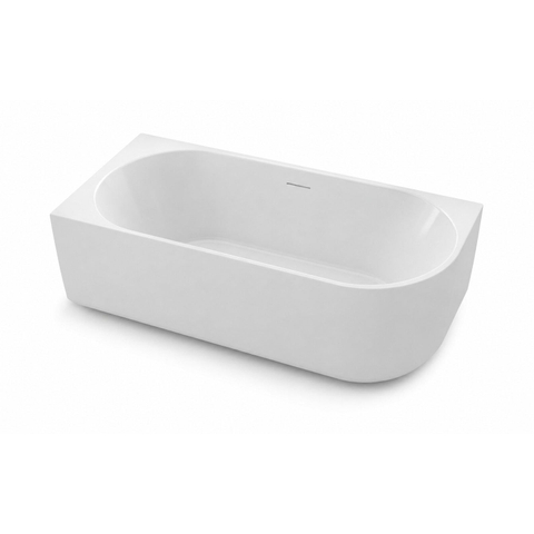 ZEZA Pure baignoire semi-îlot d'angle - gauche - 150x75x58cm - acrylique - blanc brillant SW962854