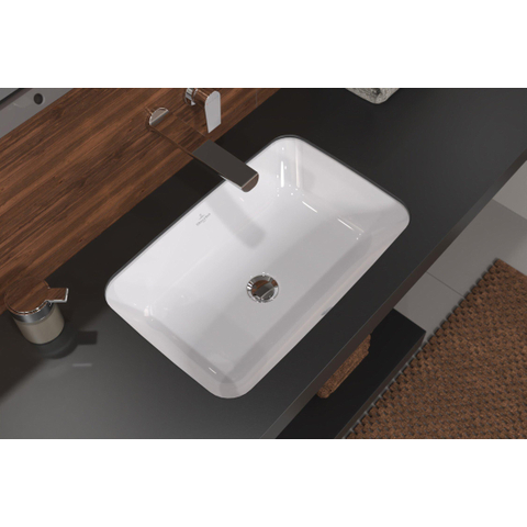 Villeroy & Boch Architectura onderbouwwastafel - 62x42cm - zonder kraangat - met overloop CeramicPlus - White Alpine (glans wit) SW762370