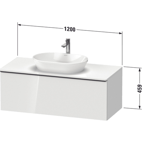 Duravit D-neo Wastafelonderbouwkast - met 1 lade - inclusief consoleplaat - voor 1 wastafel midden - 120x55x45.9cm natu - mat natuur eiken (hout) SW641260