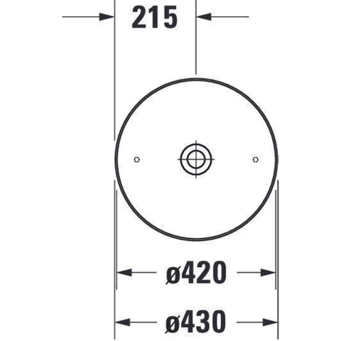Duravit Cape cod Opzetwastafel - 43x43cm - zonder kraangat - zonder overloop m.wit - mat wit SW297014