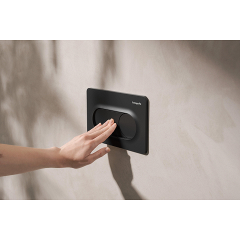 Hansgrohe IFrame Original S Drukplaatvoor - dualflush - mat zwart SW1413625