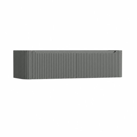 H&R Badmeubelen Juice Wastafelonderkast - 160x45x40cm - afgeronde hoeken - 3D-front - 2 lades - geïntegreerde greep - petrol mat SW1259443