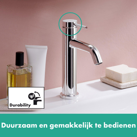 Hansgrohe Tecturis s 1 greeps wastafelkraan - 110 met bidette hendouche en shower hose - 160cm - hoogglans chroom SW918414