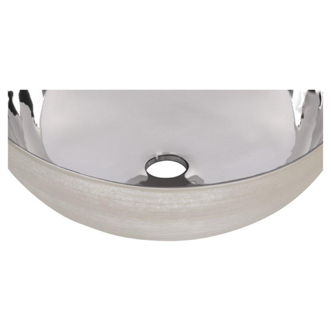 Differnz Shine vasque 40x40x13.5cm céramique argent/blanc SW811269