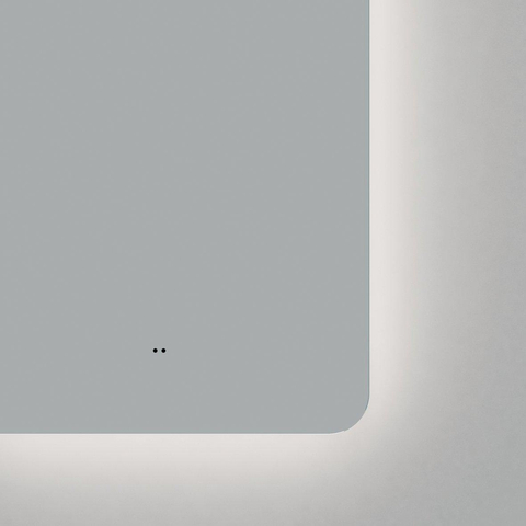 FugaFlow Eccelente Arredo Miroir de Salle de Bain - 50x80cm - Arc - éclairage LED indirect - Chauffe-miroir - Infrarouge SW1171482