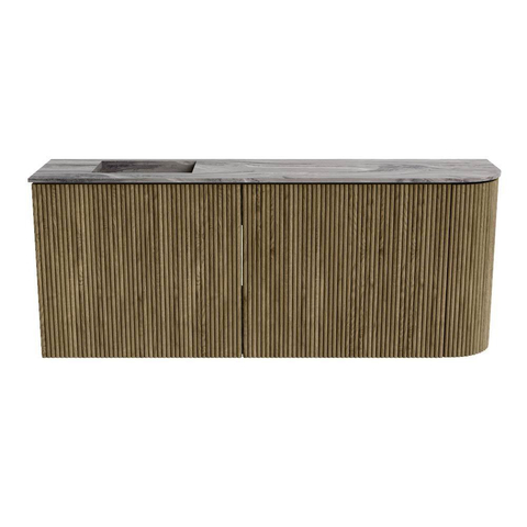Mondiaz JOYA-DLUX 101.6cm toiletmeubel - ronding rechts kleur Dusk - Wastafel FAYE positie Links 1 kraangat kleur Sombra. SW1426173