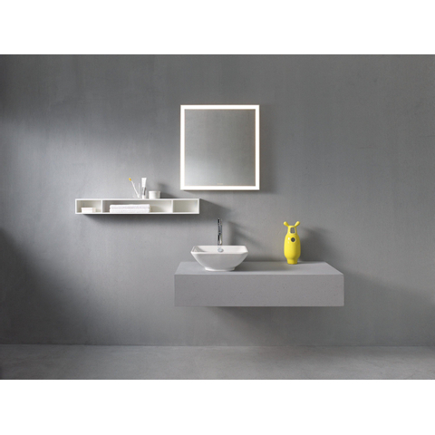 Duravit Bacino Opzetwastafel - 42x42cm - zonder kraangat - met overloop - glans wit 0291325