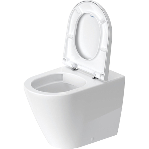 Duravit D-neo Staand closet - diepspoel - rimless - back-to-wall - 37x58x40cm Pit - wit hoogglans SW640510