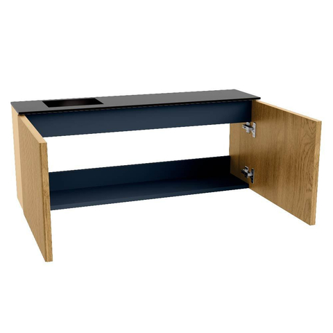 Mondiaz JOYA 100cm meuble de salle de bains - couleur Oak - Vasque FAYE position Gauche 1 trou de robinet couleur Urban. SW1421250