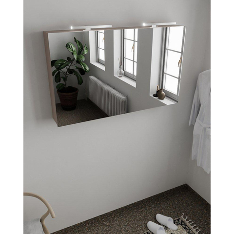 Mondiaz CUBB armoire de toilette – 120 x 70 x 18 cm – 2 portes – Smoke SW411296
