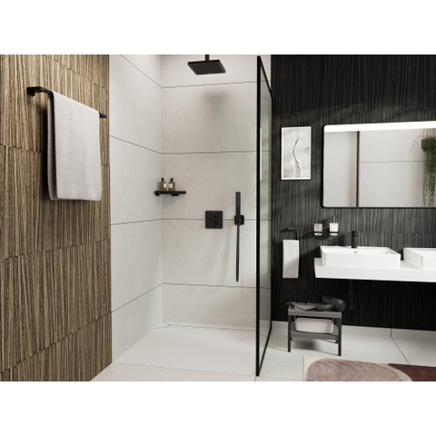 Hansgrohe Fixfit q - handdouchehouder - inclusief muuraansluitbocht - mat zwart SW773906
