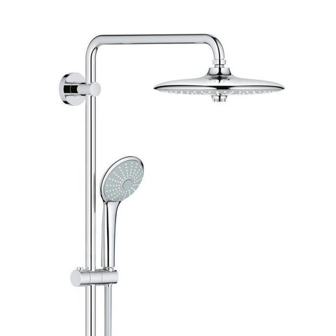 Grohe Euphoria ensemble de douche pluie apparent sans robinet – douche de tête Ø 26 cm à 3 jets – douchette 3 jets – chrome SW108074