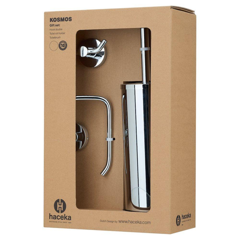 Haceka Kosmos Ensemble WC - 3 pièces - Chrome SW1177005