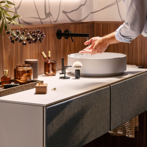 Hansgrohe Finoris 1 greeps wastafelkraan - inbouw - voorsprong 228 mm - met afvoerplug - mat zwart SW651252