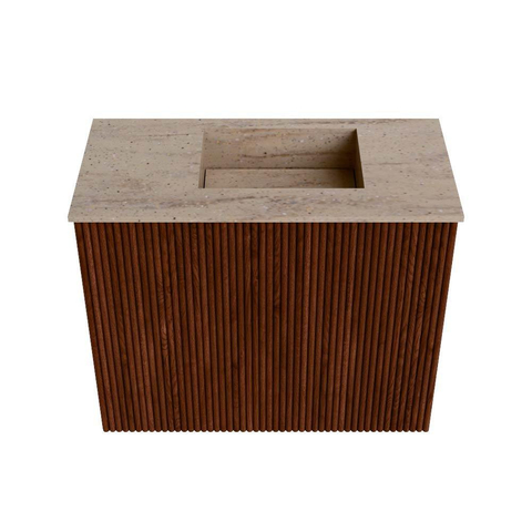 Mondiaz JOYA-DLUX 50cm toiletmeubel - kleur Ruby - Wastafel FAYE positie Rechts 1 kraangat kleur Saba. SW1425565