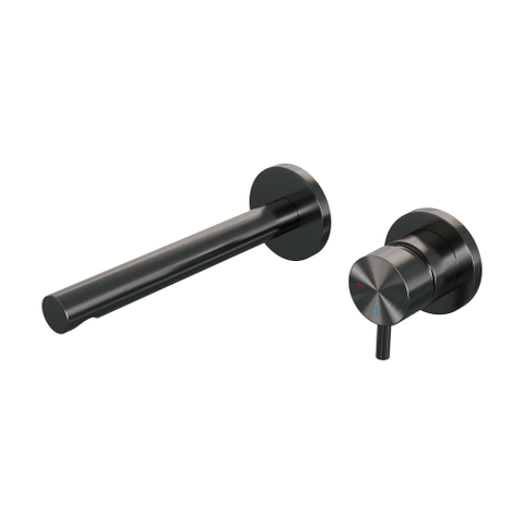 Brauer Gunmetal Edition mitigeur de lavabo encastré avec bec droit gauche et rosaces modèle B1 Gunmetal brossé PVD SW715826
