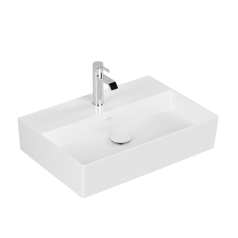 Villeroy & Boch Memento 2.0 lavabo - dessous meulé 60x42cm - sans trop-plein 1 trou de robinet ceramic+ blanc SW358436