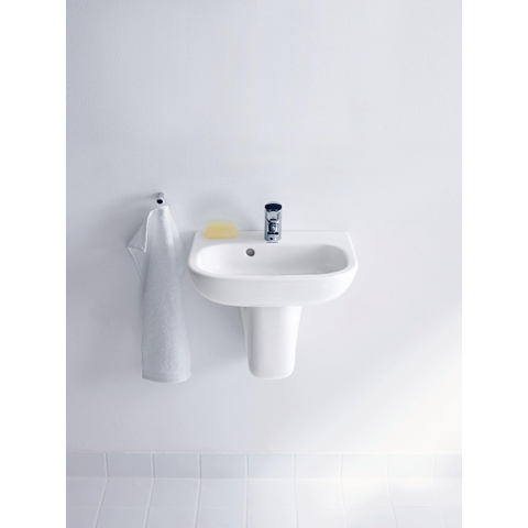Duravit D-code Fontein - met kraangat - 45x34cm - wit 0315110