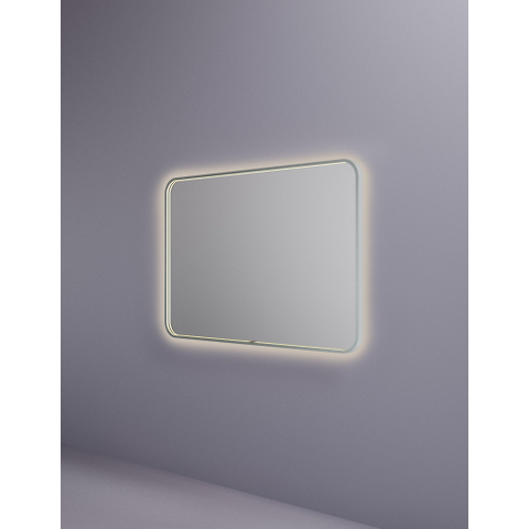 Hotbath &MORE Spiegel - 120x80cm - direct en indirect LED - color changing - spiegelverwarming - met afstandsbediening - geborsteld RVS 316 SW1246081