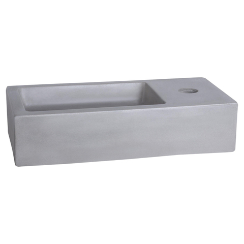 Differnz Ravo pack lave-mains – 38,5 x 18,5 x 9 cm – béton gris clair – robinet courbé chromé SW705489