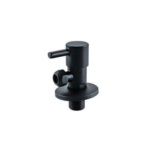 Fortifura Calvi Robinet d'arrêt d'angle avec flexible - flexible 30 cm - 1/2x3/8 - noir mat SW1382517