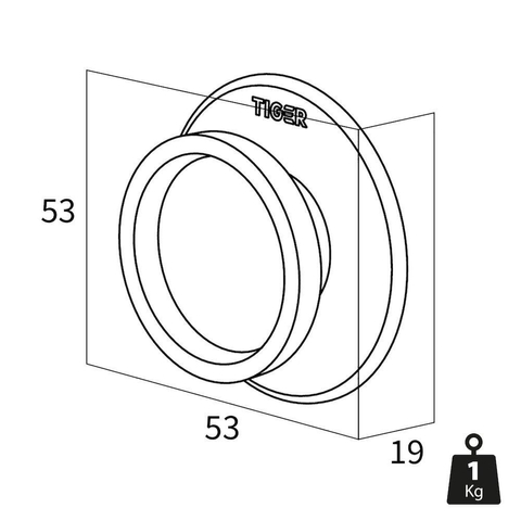 Tiger Tess Handdoekhaak - rond - 2 stuks - zelfklevend - zwart SW877673