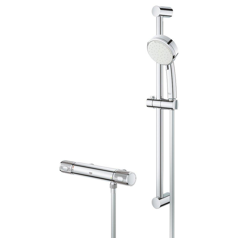 GROHE Grohtherm thermostatische opbouw douchemengkraan met glijstang en handdouche chroom SW679591