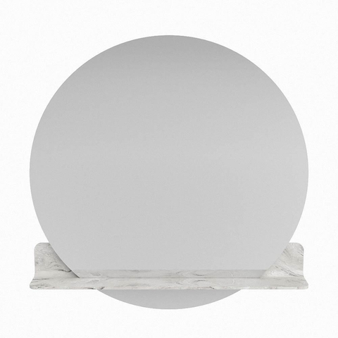 Mondiaz SPOT miroir – Ø 90 cm – avec tablette – Glace (marbre gris) SW1235637
