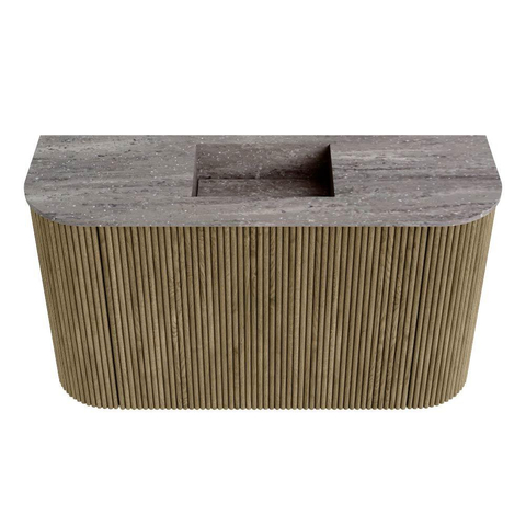 Mondiaz JOYA-DLUX 73.2cm toiletmeubel - ronding links en rechts kleur Dusk - Wastafel FAYE positie Midden Zonder kraangat kleur Oza. SW1426021