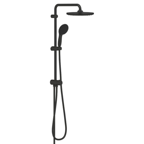 Grohe Tempesta System 250 Regendoucheset - 73.6cm - hoofddouche - 25cm - ronde handdouche - 3 straalsoorten - met omstelkraan - matte black (mat zwart) SW1077232