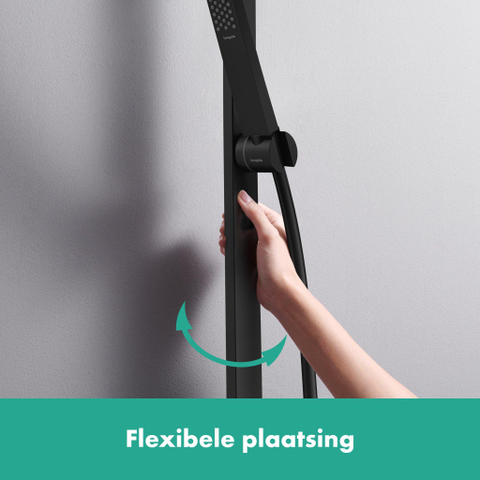 Hansgrohe Pulsify e Doucheset - 100 - 1jet - ecosmart - glijstang 90cm - mat zwart SW918539