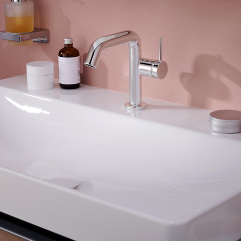 Hansgrohe Tecturis s 1 greeps wastafelkraan - 110 Fine - coolstart - met PushOpen - waste set - hoogglans chroom SW918626