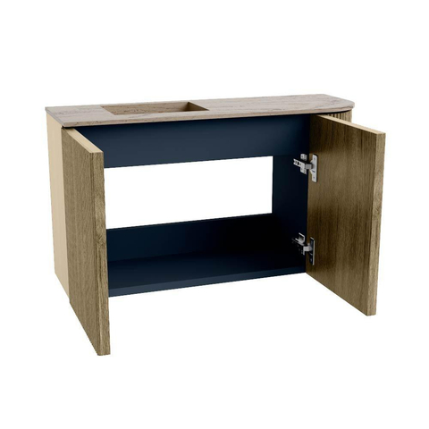 Mondiaz JOYA-DLUX 71.6cm toiletmeubel - ronding rechts kleur Dusk - Wastafel FAYE positie Links Zonder kraangat kleur Arena. SW1425766