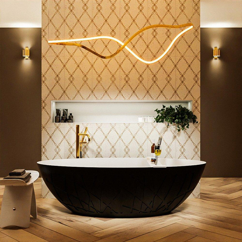 MONDIAZ HOLM Baignoire îlot - 180x85cm - Urban/talc SW491603