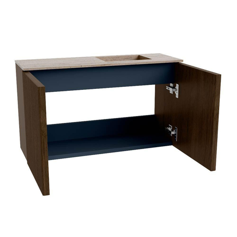 Mondiaz JOYA-DLUX 70cm meuble de salle de bains - couleur Walnut - Vasque FAYE position Droite 1 trou de robinet couleur Saba. SW1424637