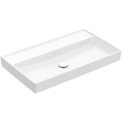 Villeroy & Boch Collaro meubelwastafel - 80x47cm - zonder overloop - zonder kraangat - White Alpine (glans wit) SW358388