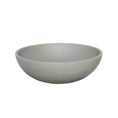 Ideavit Beton waskom - 44x44x14.5cm - rond - met klikwaste - beton grijs SW1080017
