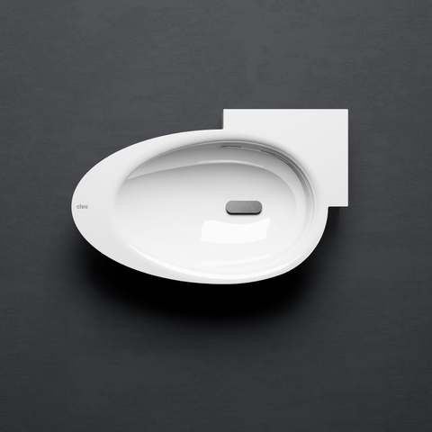 Clou First vasque de lave-mains 38,8x24,6cm trou de robinetterie à droite pierre minérale Blanc SW9272