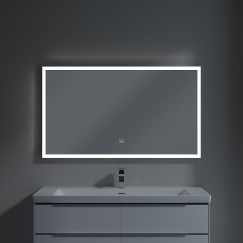 Villeroy & Boch Subway 3.0 spiegel - 130x75cm LED licht rondom - mat zilver SW641543