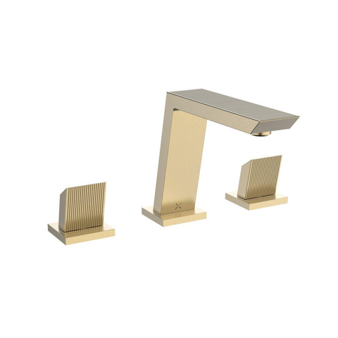 Crosswater Limit Wastafelkraan - 3-Gats - opbouw - gecoat messing geborsteld (goud) SW928233