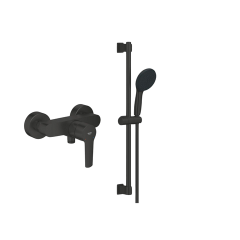 Grohe Start Douchekraan - met glijstangset - HOH 15cm - matte black (mat zwart) SW1177074
