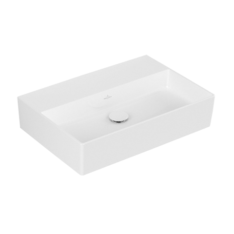 Villeroy & Boch memento 2.0 wastafel onderzijde - geslepen - 60x42cm - zonder overloop - zonder kraangat CeramicPlus - White Alpine (glans wit) SW336065