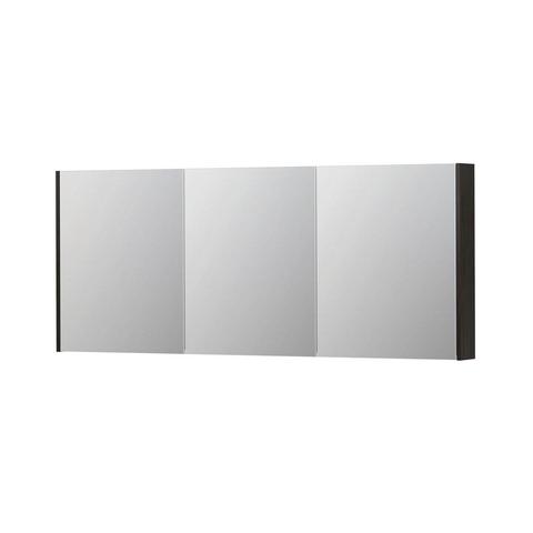 INK SPK2 spiegelkast – 180x74x14 cm – 3 deuren, dubbelzijdige spiegeldeuren – Intens eiken SW439913