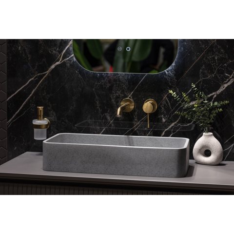 Terravito Cavinocarrelage murale et de sol - 120x120cm - 9.3mm - Carré - rectifié - effet marbre - Noir brillant SW720378