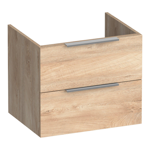 BRAUER Elevate meuble sous-lavabo 60 sans poignées rapportées 2 tiroirs avec softclose et 1 découpe pour siphon - Forest Wheat SW1200132